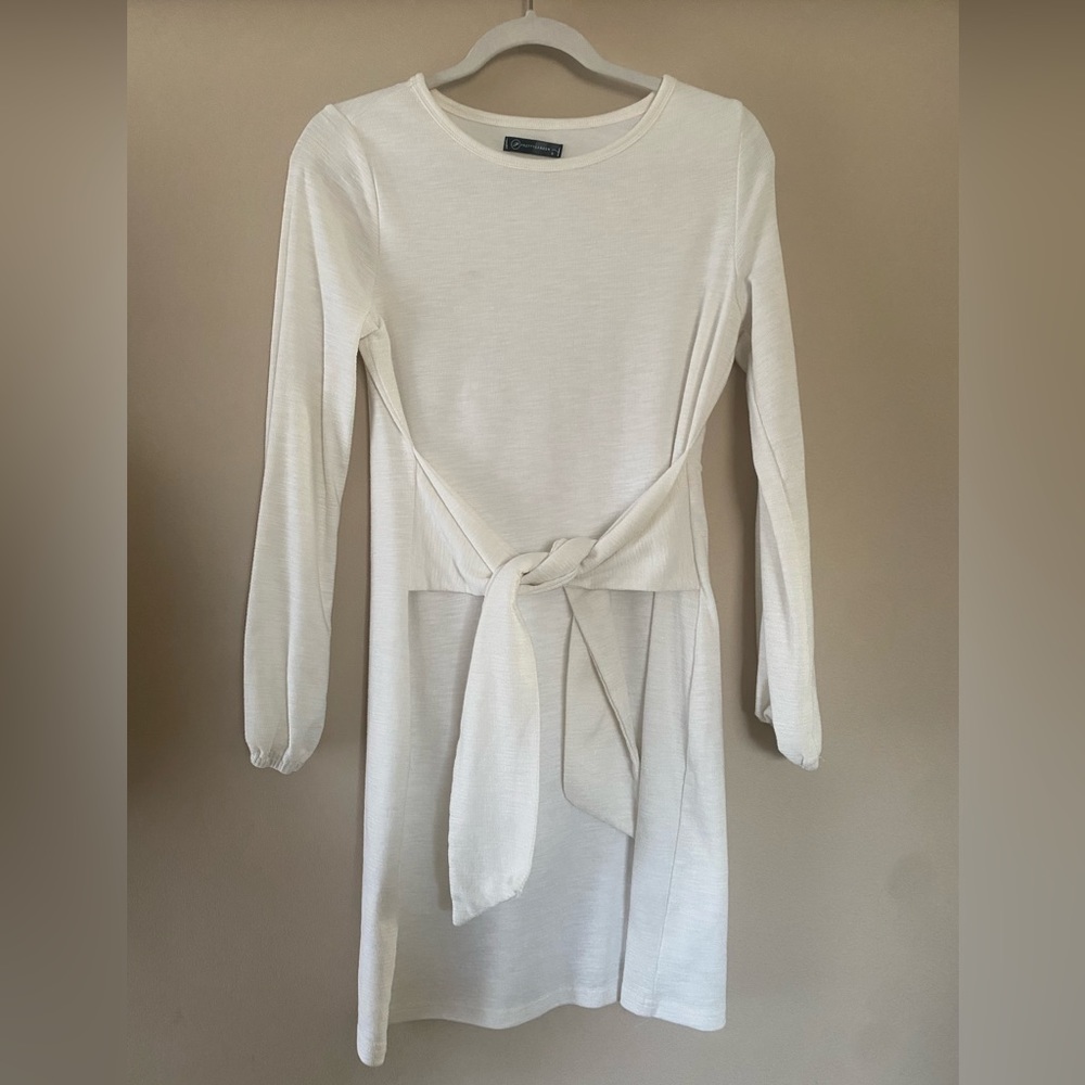 White Dress with Front Tie